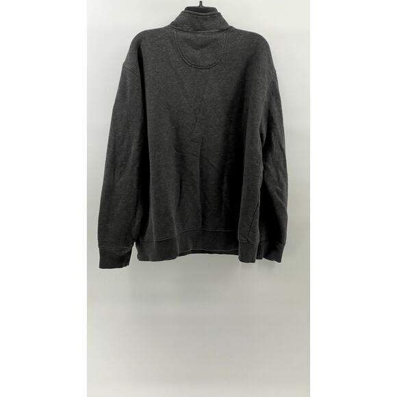 IZOD Men's Charcoal Gray Half Zip Stand Collar Long Sleeve Sweater SZ M - Picture 2 of 13